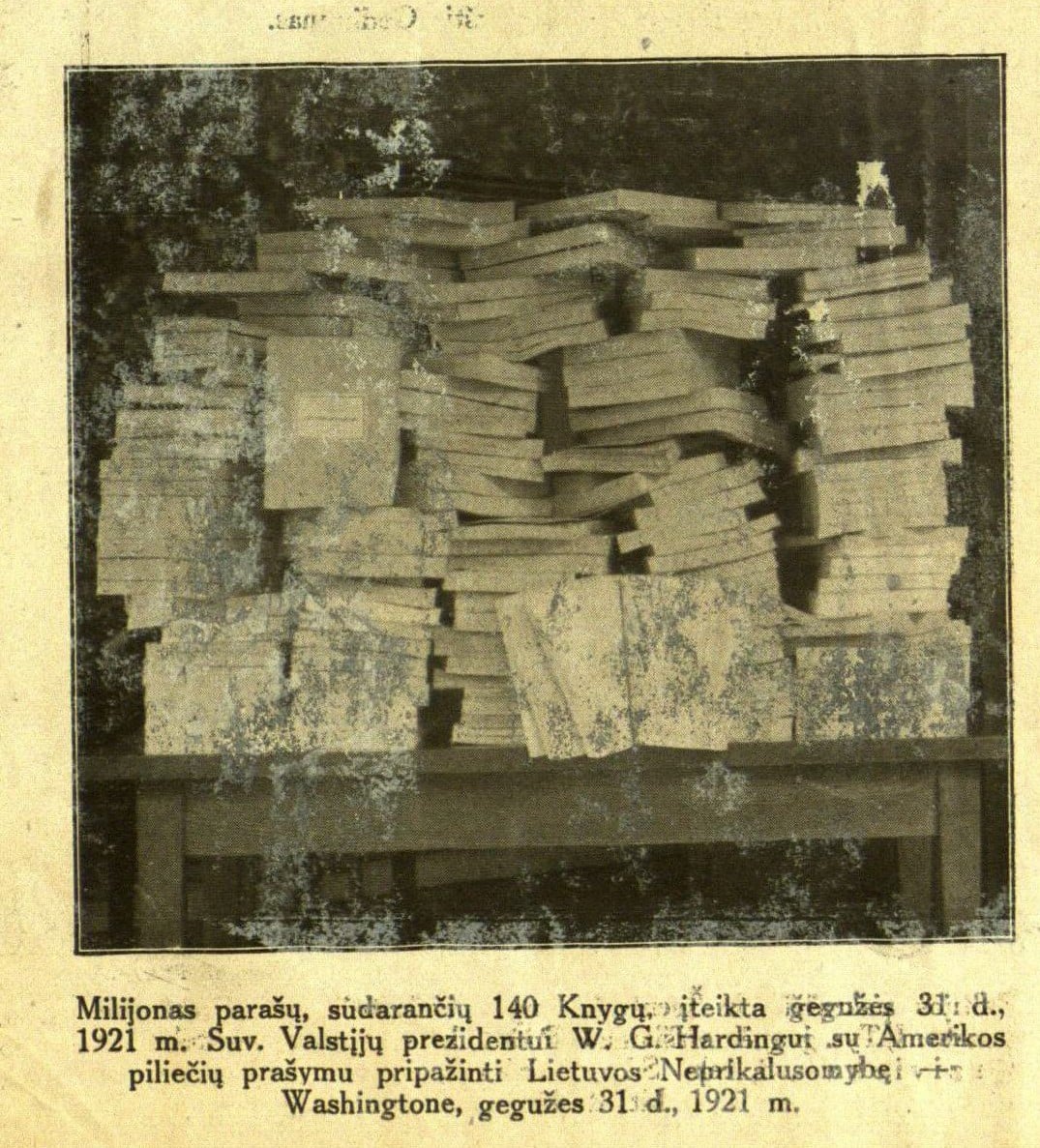 Amerikos piliečių prašymai pripažinti Lietuvos nepriklausomybę, 1921 m..jpg