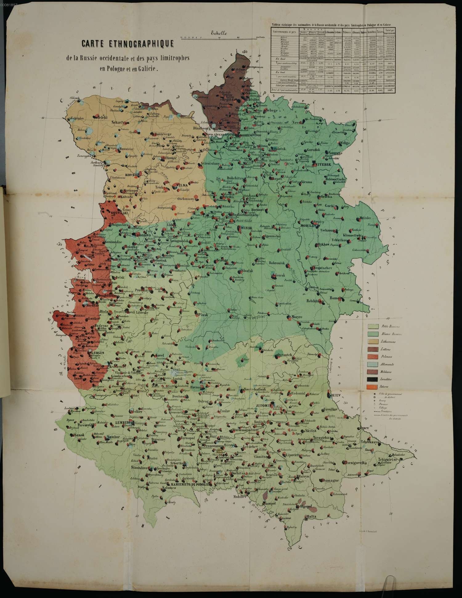 Bermeleeff, J. Carte ethnographique de la Russie occidentale.... , St. Pétersbourg, 1865.jpg