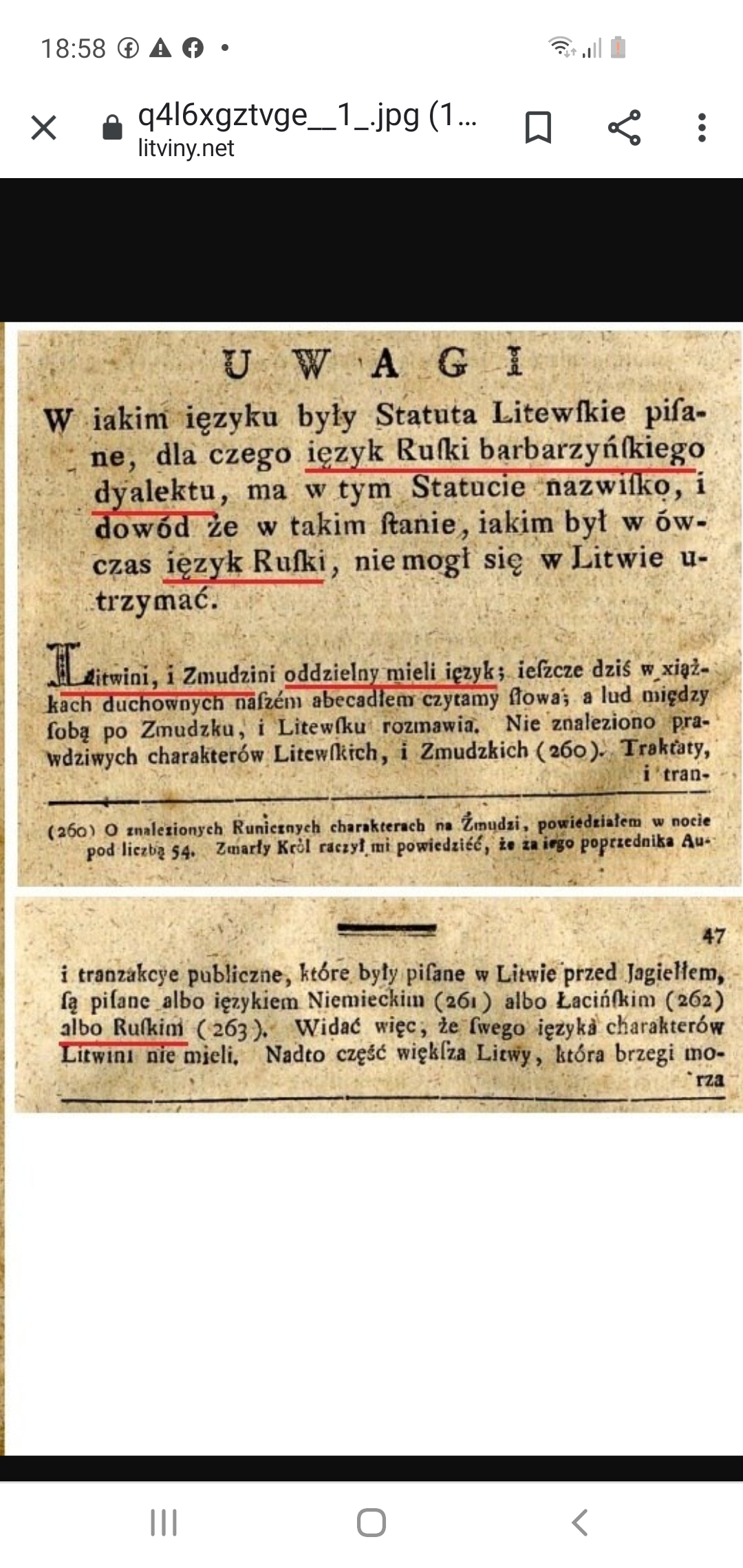 Rutėnų kalba barbariška (1 Statuto paaiškinime).jpg